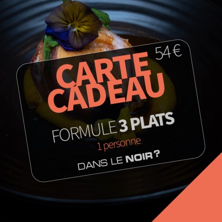 E-CARTE CADEAU - FORMULE 3 PLATS
